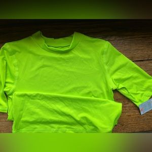 Neon Green Boys Swim Shirt